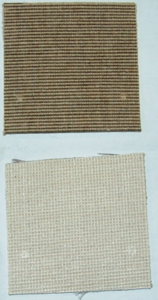 WOVEN WOOL CARPET WITH A POLYPROPYLENE BACKING. NOT OF PILE CONSTRUCTION. IN ROLLS OF 30 X 4M. TO BE CUT DOWN AND USED AS FLOOR COVERINGS.