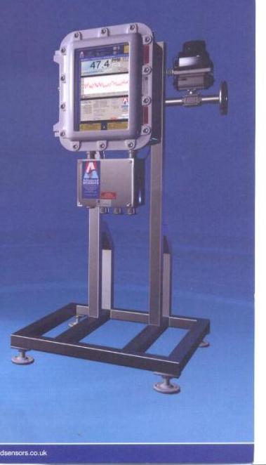 AN OIL IN WATER ANALYSER. HAS A MEASUREMENT CAPABILITY RANGE FROM 0-10 PPB TO 0-20,000 PPM. ELECTRONIC. USES UV FLUORESCENCE AS MEASUREMENT PRINCIPLE. WEIGHT APPROX 77 KG. TYPICAL HEIGHT APPROX 1.12 M.