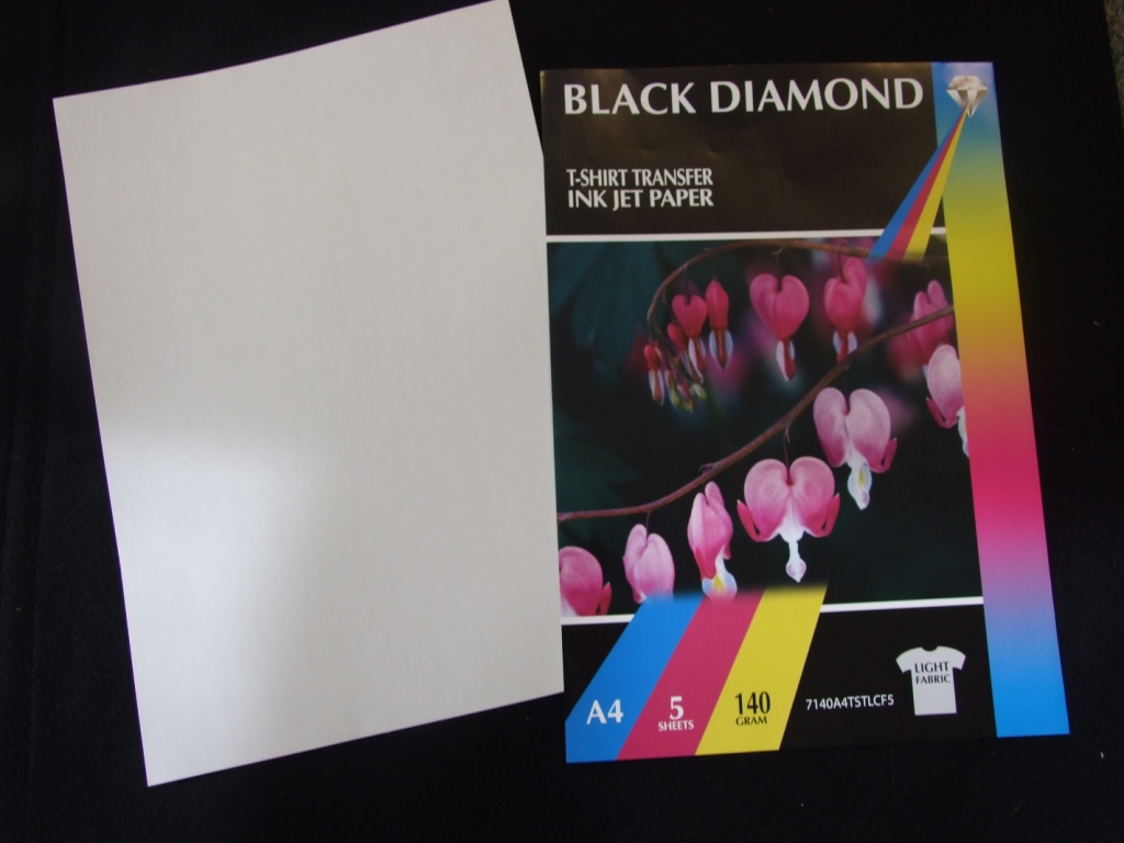 PLASTIC COATED T-SHIRT TRANSFER PAPER IN SHEETS. COATED WITH PLASTIC (PE). THE PLASTIC COATING IS LESS THAN HALF OF THE TOTAL THICKNESS. WEIGHING 140 GSM. PACKAGED IN A4 SIZE. PACKAGED IN A PLASTIC BAG.