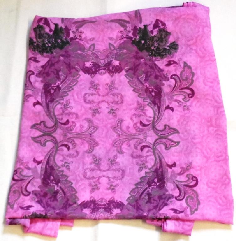 A 100 PERCENT POLYESTER WOVEN PRINTED FABRIC. WIDTH APPROXIMATELY 150 CM. MAINLY USED FOR DRESS MAKING AND FASHION CLOTHING.