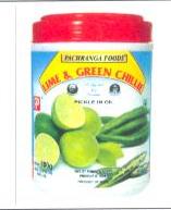 A PICKLE CONTAINING LIME, GREEN CHILLIES, SALT, COTTONSEED OIL, FENUGREEK, FENNEL, TURMERIC, RED CHILLIES, CORIANDER, CUMIN, NIGELLA, BISHOP'S WEED AND PRESERVATIVE SODIUM BENOZATE (E211). NO ADDED SUGAR, ACETIC ACID OR VINEGAR. CONTAINED IN AN 800 GRAMMES PLASTIC JAR.