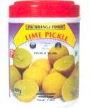 A PICKLE CONTAINING LIME, SALT, COTTONSEED OIL, FENUGREEK, FENNEL, TURMERIC, RED CHILLIES, CORIANDER, CUMIN, BLACK PEPPER, CARDAMOM-AMOMUM, NIGELLA, BISHOP'S WEED, CLOVES, CINNAMON, NUTMEG, MACE, AND PRESERVATIVE SODIUM BENOZATE (E211). NO ADDED SUGAR, ACETIC ACID OR VINEGAR. CONTAINED IN AN 800 GRAMMES PLASTIC JAR.