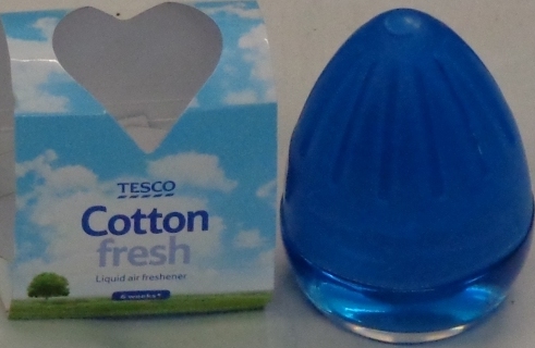PERFUMED LIQUID AIR FRESHNER. PACKAGED IN A GLASS BOTTLE. WITH A REMOVABLE LID AND PLASTIC VENTED CAP THAT OPENS AND CLOSES WHEN TWISTED. WITH A CARDBOARD SLEEVE.