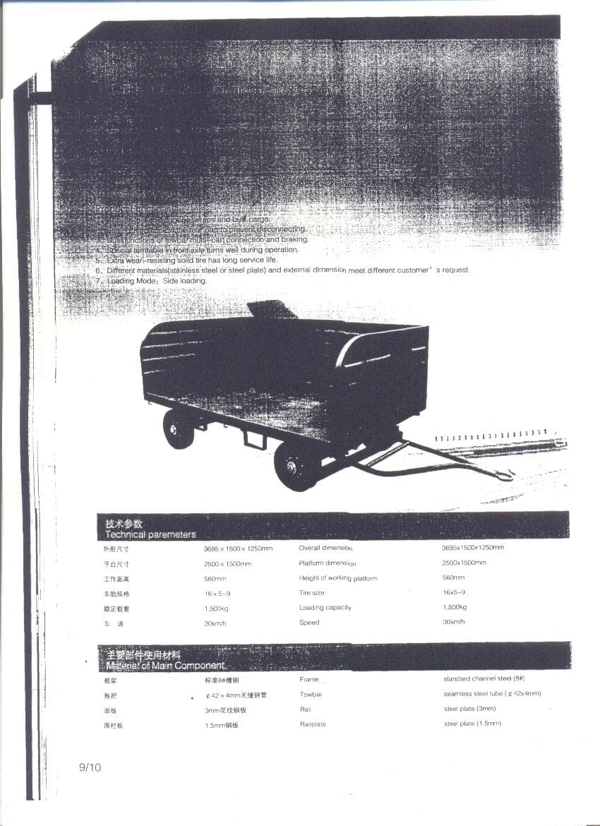 A NEW MOBILE CARGO TRAILER. DOES NOT HAVE A MOTOR OR ENGINE. SUITABLE FOR LUGGAGE, WRAP AND CARGO TRANSPORTATION. HAS A FOOL PROOF HITCH AT THE REAR TO PREVENT ANY DETACHMENT.