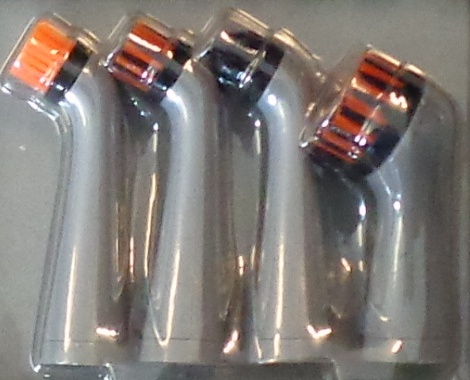 REPLACEMENT BRUSH HEADS FOR A CLEANING APPLIANCE. 4 BRUSHES OF VARIOUS SIZES AND SHAPES FOR CLEANING WITH A VARITY OF USES AROUND THE HOUSEHOLD. PACKED ON BLISTER CARD.