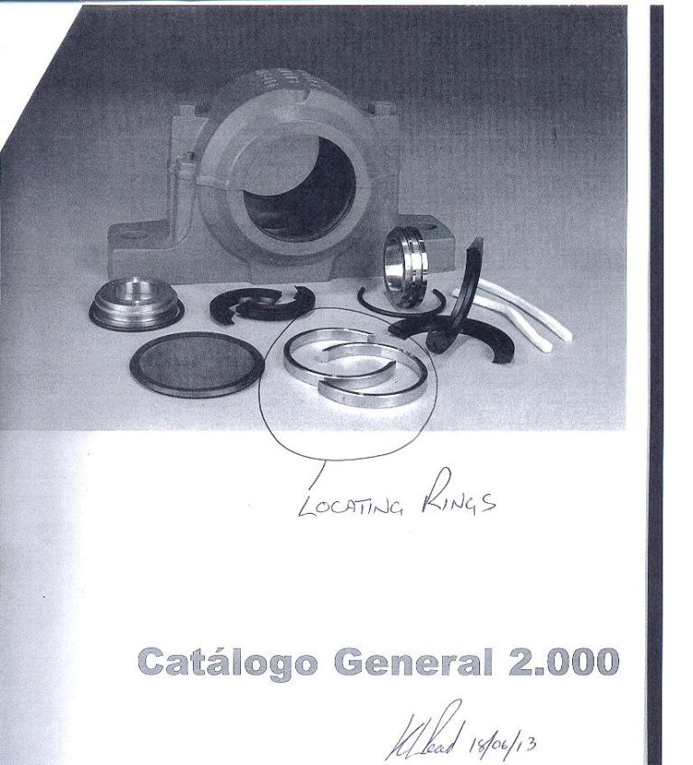 LOCATING RING USED IN BEARING HOUSING MADE OF STEEL.