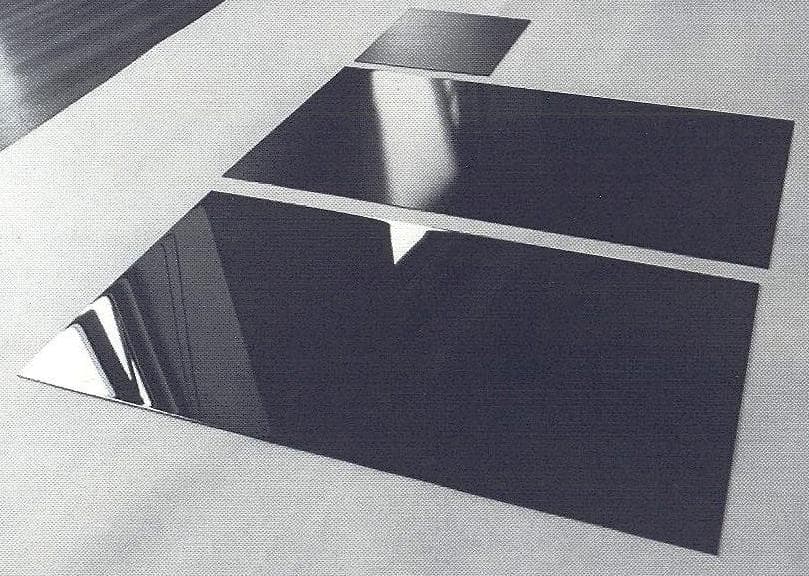 A COLD ROLLED STAINLESS STEEL SHEET, SATIN POLISHED AND COLOURED USING TITANIUM PRESSURISED VACUUM DEPOSITION (PVD) TECHNOLOGY.  THE SHEETS ARE USED FOR  ARCHITECTURAL DECORATIVE EFFECT AND ARE AVAILABLE IN 1220MM  X  2440MM X 1.5 MM AND 1220MM  X 3043MM X 1.5 MM SIZES.