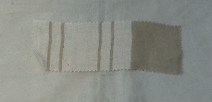 WOVEN FABRIC OF LINEN (FLAX). UNBLEACHED STRIPED FABRIC. 182 GRAMS PER M2. DOBBY WEAVE, OF A VALUE ABOVE 17.5 EUROS PER KG