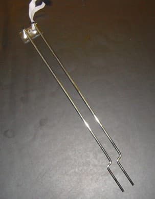 MILD STEEL NICKEL CHROME SURFACE PLATED WIRE SHELF RAIL USED INTERNALLY IN ELECTRIC AND GAS DOMESTIC APPLIANCES OVENS AND GRILLS
