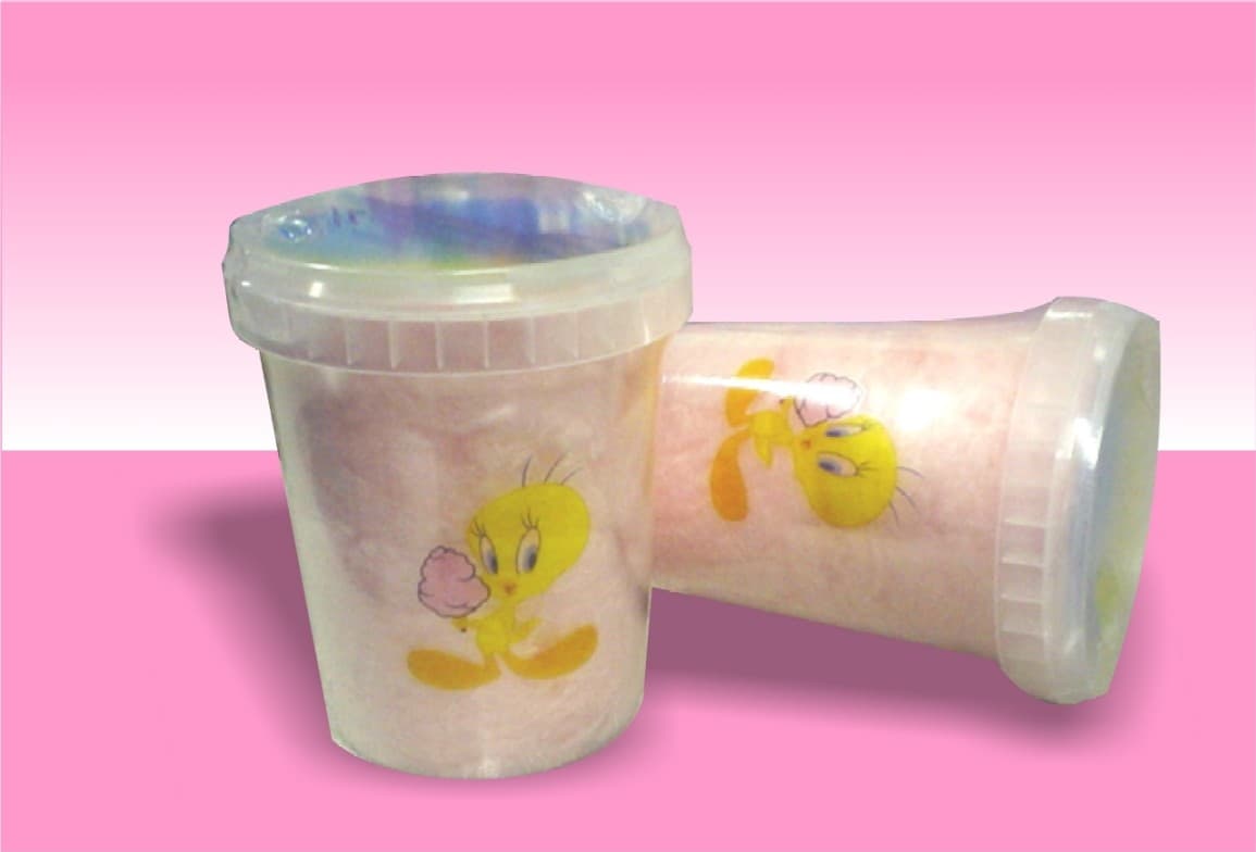 Candy Floss packed in Various containers and Packages