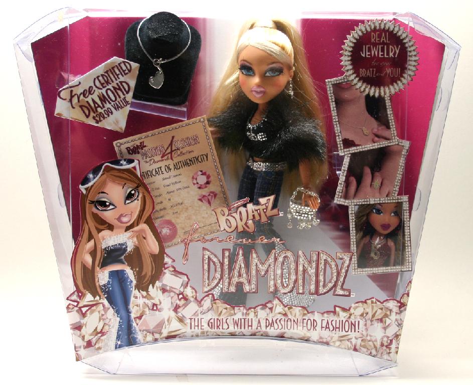 PLASTIC DOLL REPRESENTING A TEENAGE GIRL. COMES COMPLETE WITH A DOLLS OUTFIT AND HANDBAG ACCESSORY FOR THE DOLL. 

INCLUDED IS A BASE METAL AND DIAMOND NECKLACE FOR THE CHILD TO WEAR WHICH HAS BEEN CLASSIFIED SEPARATELY.
