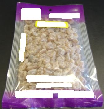 HONEY PRESERVED FRESH GINGER. (52%) GINGER WITH SUGAR, SALT GLUCOSE, CITRIC ACID AND HONEY . SMALL PIECES OF CHOPPED FRESH GINGER THAT HAS BEEN PROCESSED AND DRIED WITH A VISIBLE COATING OF SUGAR. IN TRANSPARENT PLASTIC PACKAGING 13CM BY 20 CM, NET WEIGHT 120 GRAMMES. READY TO EAT, SNACK SUITABLE FOR ALL AGES.