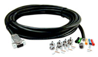 A 25 INCH 15- PIN HD MALE TO BNC MINI HIGH RESOLUTION CO-AXIAL CABLE INSTALL KIT.  FEATURES HIGH PERFORMANCE CABLE DESIGNED FOR TRANSMISSION OF COMPUTER VIDEO, SMALLER DIAMETER, MORE FLEXIBLE AND EASIER TO PULL THAN REGULAR CO-AXIAL CABLE, IMPROVING EASE OF INSTALLATION.  ONE NON-TERMINATED CABLE END MAKES CABLE RUNS EASIER TO PULL AND MANEUVER, ONE TERMINATED END WITH A HIGH QUALITY VGA MALE BACKSHELL CONNECTOR.  INCLUDES FIVE HIGH QUALITY MALE 75 OHM BNC CONNECTORS FOR TERMINATION AT THE OTHER END.