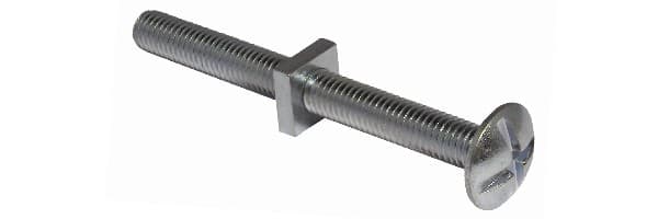 A STEEL ROOFING BOLT. WITH CROSS SLOTTED MUSHROOM HEAD. WITH SQUARE NUT. ZINC PLATED TO PROTECT FROM CORROSION. USED FOR GENERAL FIXING APPLICATIONS.