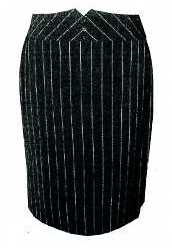WOVEN SKIRT FOR WOMEN. REACHING DOWN TO THE KNEE. WITH PARTIAL OPENING AT THE BACK FASTENED BY CONCEALED ZIP.  WITH 3 BUTTONS ON THE FRONT FOR DECORATION.  LINED.  HEMMED AT BASE. 97 PERCENT POLYESTER AND 3 PERCENT VISCOSE