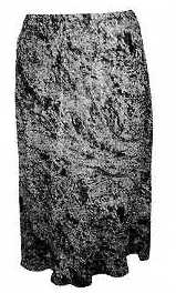 WOVEN A LINE SKIRT FOR WOMEN.  REACHING DOWN TO THE CALF.  LINED. WITHOUT OPENING.  ELASTICATED WAISTBAND.  OF POLYESTER