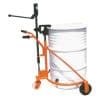 DRUM LOADER
VALUABLE FOR USE AS A FEEDING TABLE ON ASSEMBLY LINE. STRUCTURAL HEAVY DUTY STEEL CONSTRUCTION..  EASY ACTION FOOT OPERATED HYDRAULIC LIFT FOR RAISING TABLE TOP TO DESIRED LEVEL. ROBUST CASTORS WITH SAFETY WHEEL GUARD AND BRAKES ON THE TWO SWIVEL CASTORS, FOR GREATER SAFETY     WHEEL LOADING AND UNLOADING. 
HAND OPERATED TABLE DESCENT CONTROL. 
 OVER LOAD BY-PASS VALVE PROTECTS OPERATOR AND PUMP. CAPACITY 300 KG, MAX HEIGHT OF DRUM 957 MM, DRUM DIAMETER 580.