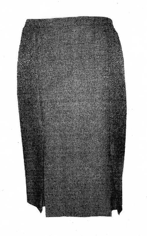 WOVEN SKIRT FOR WOMEN.  REACHING DOWN TO THE KNEE. PARTIAL OPENING AT THE BACK FASTENED BY ZIP AND BUTTON AT WAISTBAND.  ELASTICATED AT SIDES OF WAIST.  LINED.  HEMMED AT BASE WITH VENTS AT FRONT AND CENTRE BACK.  51 PERCENT VISCOSE AND 49 PERCENT POLYESTER.