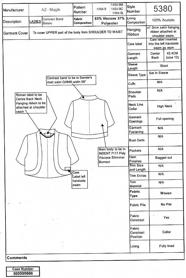 LADIES WOVEN BOLERO STYLE JACKET. DESIGNED TO COVER THE UPPER PART OF THE BODY FROM THE SHOULDERS TO THE WAIST. WITH A COMPLETE FRONT OPENING. WITHOUT FASTENING . WITH HIGH NECK COLLAR AND SHORT SLEEVES. FULLY LINED. OF 63 PERCENT VISCOSE  AND 37 PERCENT POLYESTER.