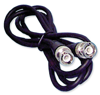 A CO-AX VIDEO LEAD WITH A BNC PLUG CONNECTOR AT EACH END. TYPICALLY USED TO CARRY A COMPOSITE VIDEO SIGNAL BETWEEN INTERCONNECTED CCTV AND AUDIO VISUAL EQUIPMENT. LENGTH 1.5M
