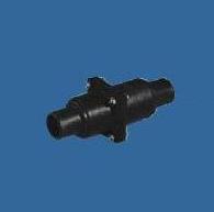 A NON-RETURN (CHECK) VALVE.  MADE OF BLACK POLYPROPYLENE WITH A NITRILE SEAL.  SUITABLE FOR USE WITH MANUAL OR ELECTRIC PUMPS.  PIPE DIAMETER: 25 MM AND 38 MM.