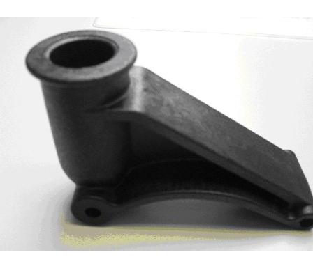 AN OPERATING LEVER.  PART OF A PUMP.  MADE OF MOULDED BLACK PLASTIC (GLASS FILLED NYLON).  DIMENSIONS FROM TOP VIEW (APPROX): 32 X 84.4 MM