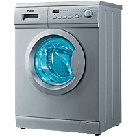HOUSEHOLD WASHING MACHINE.  6 KG DRY LINEN CAPACITY. TOP SPIN SPEED: 1200 RPM. SILVER COLOUR. WITH VARIABLE SPIN AND DELAYED START. DIMENSIONS:  86H x 60W X 61 D CM