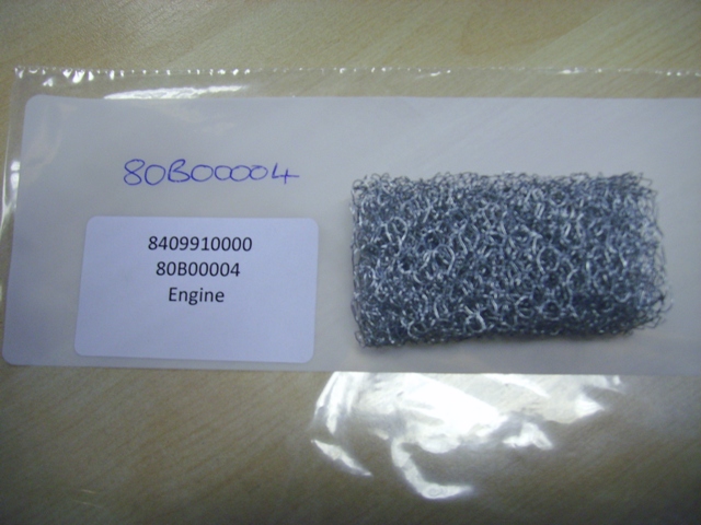 ENGINE OIL FILTER (CYLINDRICAL) MADE FROM KNITTED GALVANISED MILD STEEL