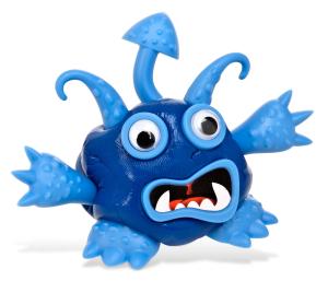 A POT OF MOULDING PUTTY WITH PLASTIC APPENDAGES.  DESIGNED TO MAKE MONSTERS.  IF THE FINISHED MONSTER IS LEFT OVERNIGHT IT WILL SLOWLY MELT INTO A POOL READY TO BE USED AGAIN.  AVAILABLE IN GREEN, RED OR BLUE.  SUPPLIED IN A PLASTIC POT WITH APPENDAGES IN THE LID.  THE POTS ARE IN TURN SUPPLIED IN A DISPOSABLE CARDBOARD DISPLAY BOX.