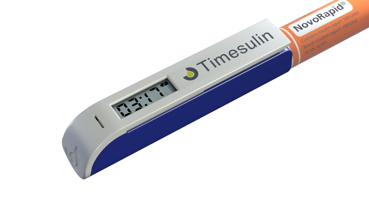 PART OF A MEDICAL APPARATUS FOR USE SOLELY WITH A SYRINGE.A REPLACEMENT CAP FOR AN INSULIN PEN TO HELP PEOPLE WITH DIABETES OVERCOME MISSED OR DOUBLE INJECTIONS. THE PRODUCT CONSISTS OF A PLASTIC CAP, FITTED WITH AN ELECTRONIC TIMER WHICH INFORMS THE PATIENT HOW LONG SINCE THE LAST INSULIN INJECTION. THE PRODUCT AIMS TO REDUCE THE FREQUENCY AND SEVERITY OF HYPOGLYCEMIA/HYPERGLYCEMIA . THE PRODUCT IS PRODUCED USING A TWO STAGE ASSEMBLY METHOD WITH ELECTRONICS BEING PRODUCED FIRST THEN FITTED INTO AN INJECTION MOULDED ANTI BACTERIAL PLASTIC BODY.