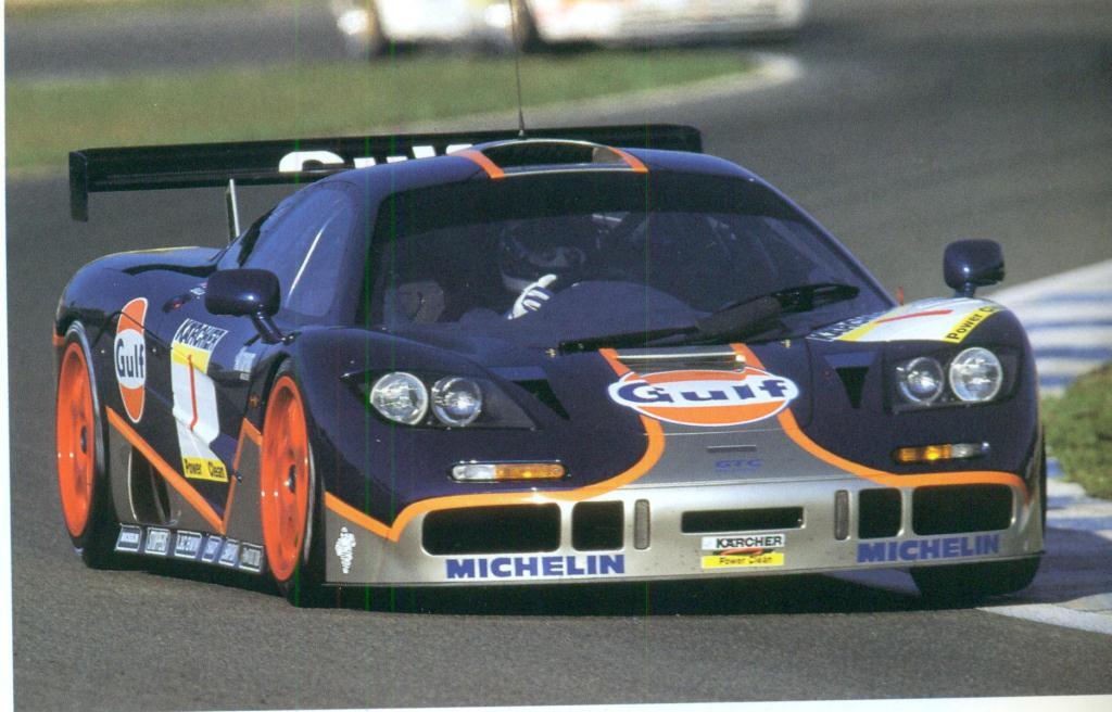 1995 MCLAREN F1 GTR RACING CAR WITH 6064CC PETROL ENGINE. THE VEHICLE HAS ONE SEAT AND HAS THE SPONSORS RACING COLOURS. THE VEHICLE HAS NO SIGNIFICANT RACE HISTORY.