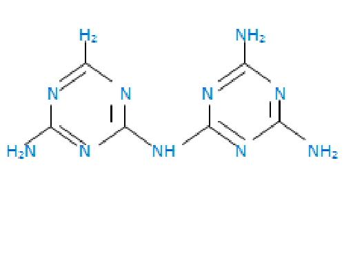 MELAM
CHEMICAL FORMULA: C6H9 N11
CAS NUMBER: 3576-88-3

A SEPARATE CHEMICALLY DEFINED COMPOUND, PRODUCED BY SUBMITTING MELAMINE TO A HEAT TREATMENT PROCESS. PURITY IS GREATER THAN 99%. NO ADDITIONAL SUBSTANCES. IN THE FORM OF A YELLOW POWDER.