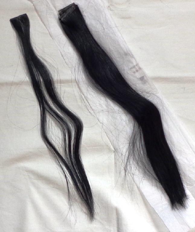 MICROWEFT 100% HUMAN CUTICLE HAIR WITH TAPE ATTACHMENT USED FOR HAIR EXTENSIONS. PACKED IN TISSUE PAPER. AVAILABLE IN VARIOUS LENGTHS AND COLOURS.