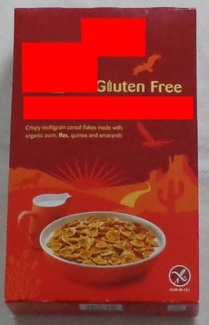 MULTIGRAIN BREAKFAST CEREAL FLAKES WITH ORGANIC CORN, FLAX, QUINOA AND AMARANTH. INGREDIENTS: CORN MEAL, CORN FLOUR, RAW CANE SUGAR, FLAXSEED, BUCKWHEAT FLOUR, WHOLE QUINOA, AMARANTH, SEA SALT, ANTIOXIDANT: TOCOPHEROL-RICH EXTRACT. PRESENTED IN A PRINTED CARDBOARD BOX. WEIGHT 355g.