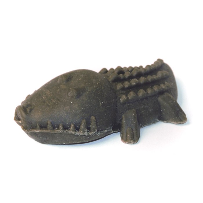STARCH TREAT FOR DOGS. IN A SHAPE OF A CROCODILE.WHICH ARE VEGETABLE BASED INGREDIENTS: POTATO FLOUR, RICE FLOUR, FLAVOR ENHANCER (BEER YEAST 0.3%), CAMELLIA OIL, FLAXSEED OIL, VEGETABLE ORIGIN GLYCERIN, WATER.CONTAINS 60% STARCH.