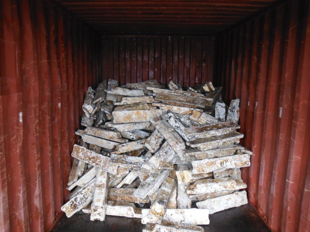 SCRAP PRIMARY ALUMINIUM INGOTS SALVAGED FROM THE SEABED