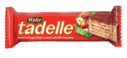 A WAFER BAR COVERED WITH MILK CHOCOLATE. THE WAFER PART IS COMPOSED OF HAZELNUT CREAM, WHEAT FLOUR, CORN STARCH, RAISING AGENTS, AND VEGETABLE OIL. PACKAGED FOR RETAIL SALE IN A 35 GRAMME PACK