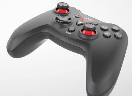 A WIRELESS CONTROLLER FOR USE WITH A VIDEO GAMES CONSOLE. USES BLUETOOTH TECHNOLOGY TO COMMUNICATE WITH A GAMES CONSOLE. WITH TWO TRIGGERS, A D PAD, TWO THUMB STICKS, AND HOME AND TURBO BUTTONS. ALSO INCLUDES RUMBLE /VIBRATION FUNCTION. INTENDED FOR USE WITH A PLAYSTATION 3 VIDEO GAMES CONSOLE.