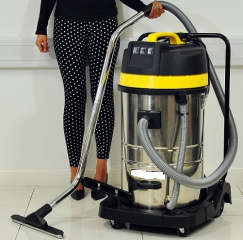 A 3000 W DOUBLE MOTOR WET AND DRY VACUUM CLEANER WITH A 80 L CAPACITY TANK.  THE CLEANER IS IDEAL FOR USE IN AN INDUSTRIAL ENVIRONMENT.  IT IS SIMPLE TO OPERATE AND EASY TO  MOVE AROUND WITH A BASE ON FOUR CASTOR WHEELS.  OTHER FEATURES INCLUDES A DRAINAGE PIPE AND  TILTING AXIS FOR SAFE AND EASY EMPTYING OF THE TANK.  THE CLEANER IS PRESENTED WITH DRY AND WET FLOOR BRUSHES, UPHOLSTERY BRUSH, THIN NOZZLE FOR DIFFICULT TO REACH SPACES AND INSTRUCTION BOOKLET.