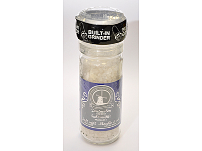 SINGLE USE GRINDER CAP/NON REUSABLE/NON REFILLABLE DISPOSABLE SMALL ACRYLIC GRINDER FILLED WITH SEA SALT. THE SEA SALT IS GROUND VIA THE GRINDER MECHANISM AND THE PRODUCT IS DISPOSED OF WHEN EMPTY. USED FOR COOKING. PACKED IN 12PC CARTON.