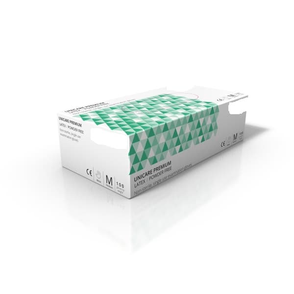 LATEX EXAMINATION GLOVES, POWDER FREE, NON-STERILE AND SINGLE USE.  THE GLOVES HAVE A WIDE RANGE OF APPLICATIONS. EXAMINATION GRADE GLOVES ARE USED IN NON INVASIVE CONTACT: SUCH AS DENTISTRY, MEDICAL SKIN CONTACT AND SIMILAR SKIN CONTACT TASKS. PACKAGED CARTONS WITH A 100 GLOVES TO THE CARTON. MEETS EN 455-1, EN 455-2, EN 455-3 & EN 455-4 REQUIREMENTS.