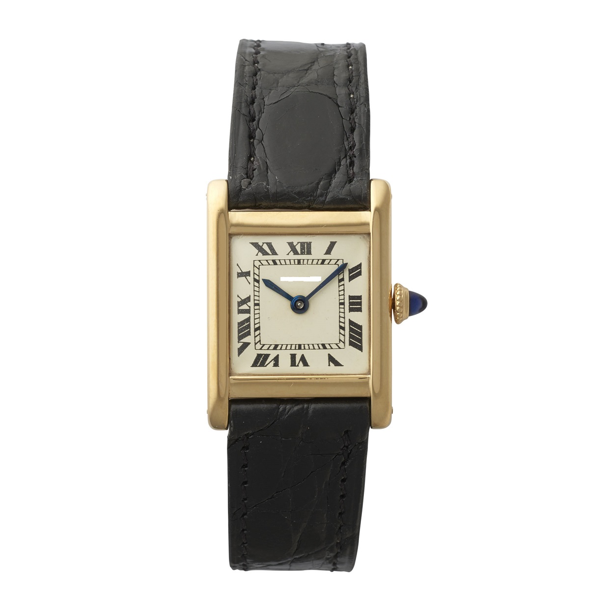 18KT YELLOW GOLD WRISTWATCH WITH MECHANICAL WATCH MOVEMENT. THE WATCH HAS A SILVER DIAL, ENAMEL NUMERALS, STEEL HANDS, CRYSTAL GLASS, SAPPHIRE WINDER, LEATHER STRAP AND 18KT YELLOW GOLD CLASP. THE WATCH WAS MADE IN 1940 AND IS A LIMITED EDITION. THE WATCH IS MECHANICAL AND HANDMADE WITH MANUAL WINDING.