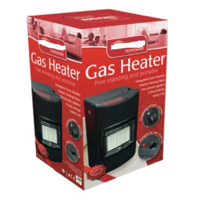 4.2KW (MAX) PORTABLE FREE STANDING GAS HEATER OF STEEL CONSTRUCTION WITH CERAMIC HEATING PLATES AND METAL PROTECTION GRILL. FEATURES 3 HEAT SETTINGS, ELECTRONIC PUSH BUTTON IGNITION, CARRY HANDLES AND FITTED WITH CASTORS FOR EASY MOVEMENT. PACKAGED IN A FULL COLOUR CARDBOARD BOX.