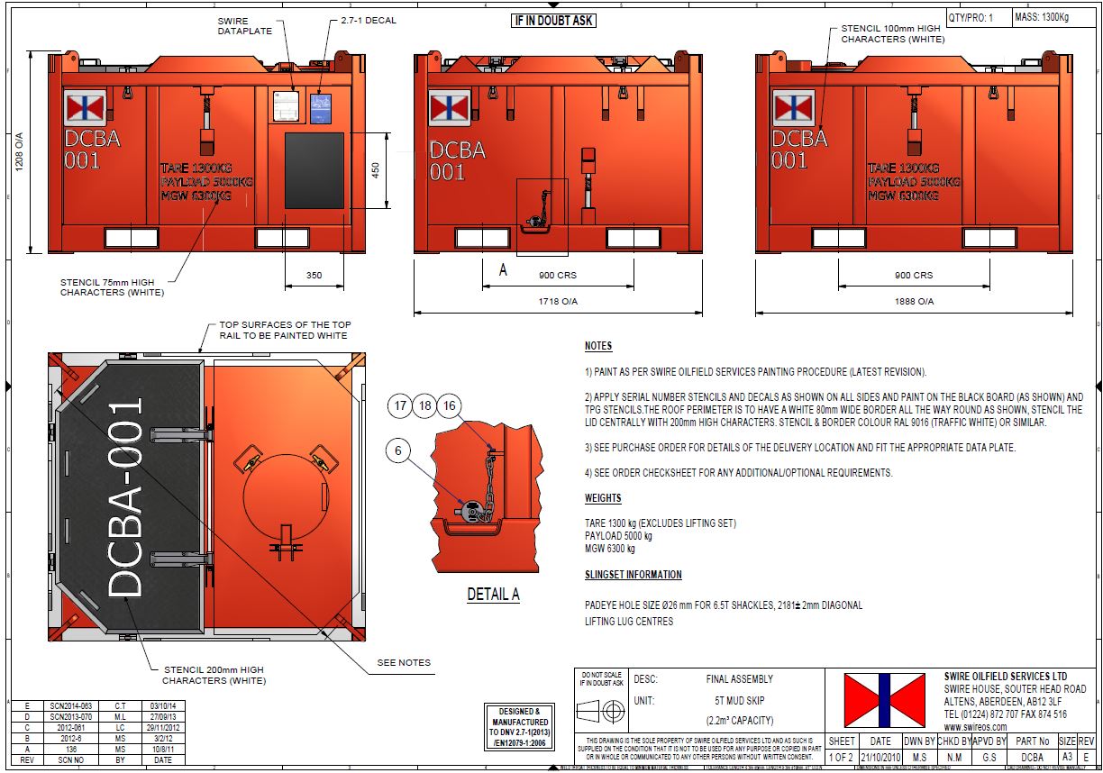 STAINLESS STEEL WASTE CONTAINER SKIP WITH AN ALUMINIUM LID.
DIMENSIONS: 1888 X 1718 X 1208MM