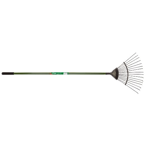 CARBON STEEL GARDEN RAKE. THE RAKE HEAD INCLUDES 16 TEETH AND IS PACKAGED FOR RETAIL SALE COMPLETE WITH FULL COLOUR LABEL STICKER.