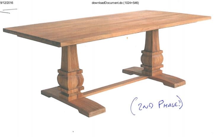 9 PIECE  WOODEN DINING SET.
WHICH CONSISTS OF 8 WICKER AND TEAK CHAIRS AND A TEAK TABLE.
PACKAGED IN A SET FOR RETAIL SALE.