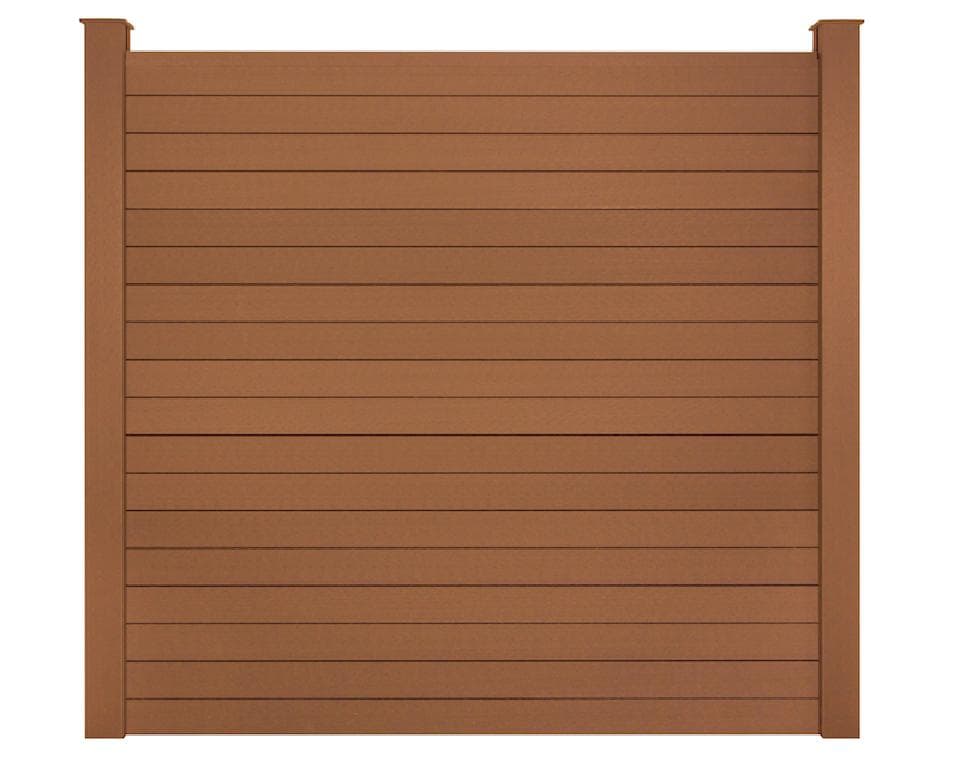 WOOD PLASTIC COMPOSITE FENCE PANELS. THESE ARE MANUFACTURED BY AN EXTRUSION PROCESS, AND THEN FINISHED BY SANDING. COMPOSITION & INGRESIENTS ARE 60% WOOD, 35% PLASTIC, 5% ADDITIVES (COLOUR, STABILIZERS, ETC).