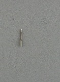 AN EXTENSION THREADED STUD M3.5. IT IS  TURNED ON A LATHE AND IS BRASS NICKEL PLATED. IT IS USED TO EXTEND SWITCH AND SOCKET PINS. OVERALL LENGTH IS APPROXIMATELY 3.5 CM WITH THE HEAD MEASURING 1CM WHICH IS THREADED ON THE INSIDE.