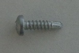 PAN HEAD, CROSS RECESS, SELF TAPPING THREAD, DRILL POINT SCREWS. MANUFACTURED FROM MARTENSITIC STAINLESS STEEL WITH SILVER TWO STAGE CHROMIUM FREE INORGANIC ANTI-CORROSION COATING, FOR USE IN THE MECHANICAL JOINTING OF METAL, COMPOSITE MATERIALS AND PVCU.