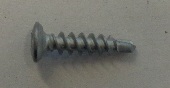 SHALLOW PAN HEAD, CROSS RECESS, TWIN FAST THREAD, DRILL POINT SCREWS MANUFACTURED FROM MARTENSITIC STAINLESS STEEL WITH SILVER TWO STAGE CHROMIUM FREE INORGANIC ANTI-CORROSION COATING. FOR USE IN THE MECHANICAL JOINTING OF METAL, COMPOSITE MATERIALS AND PVCU.